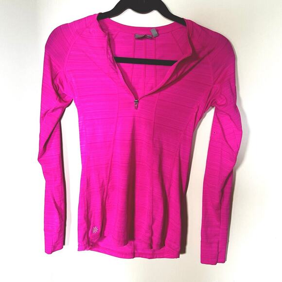 Athleta Pacifica UPF top hot pink XXS - Picture 2 of 7